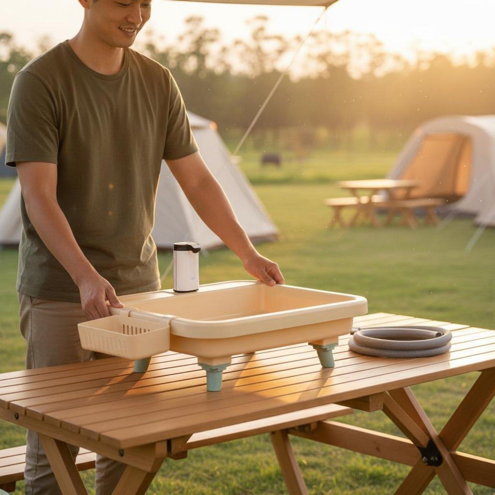 Portable Camping Sink with Bui - đánh giá và giá Camping