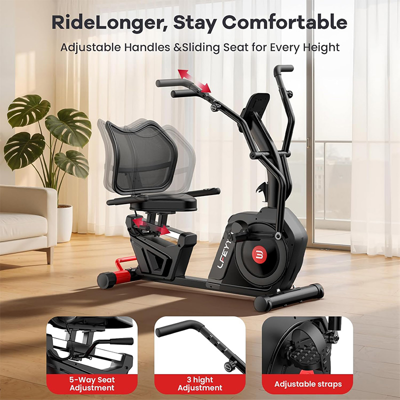 Pooboo Recumbent Exercise Bike - đánh giá và giá Exercise Bike Magnetic Resistance