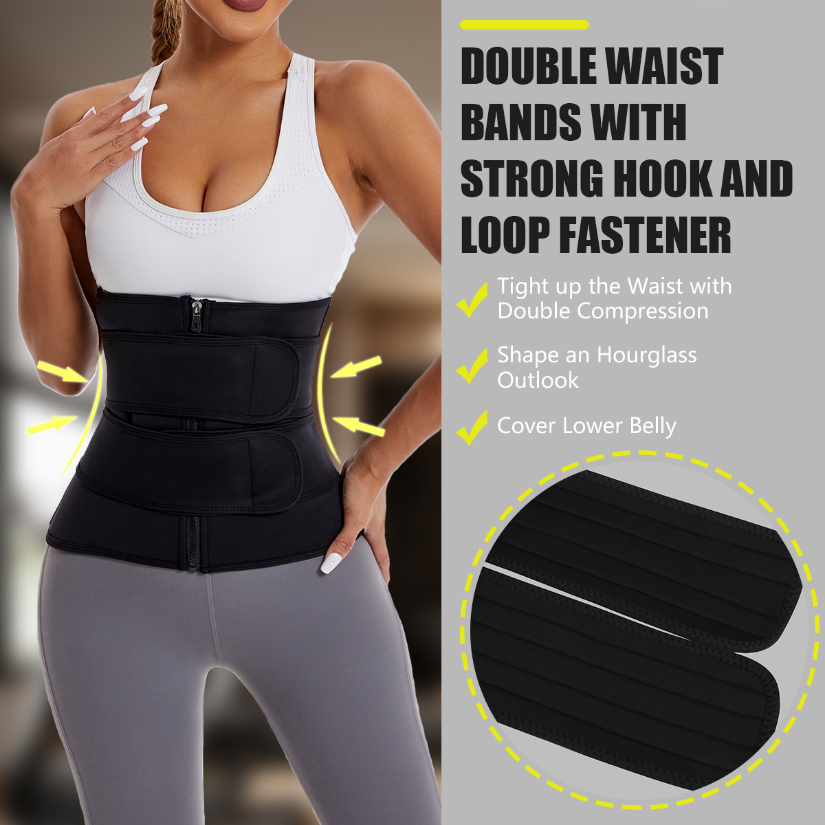 Women Waist Trainer Belt Doubl - đánh giá và giá Sweat Waist Trainer Belt Neoprene
