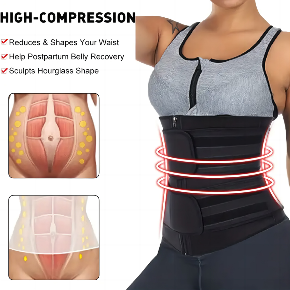 Women Waist Trainer Belt Doubl - đánh giá và giá Sweat Waist Trainer Belt Neoprene
