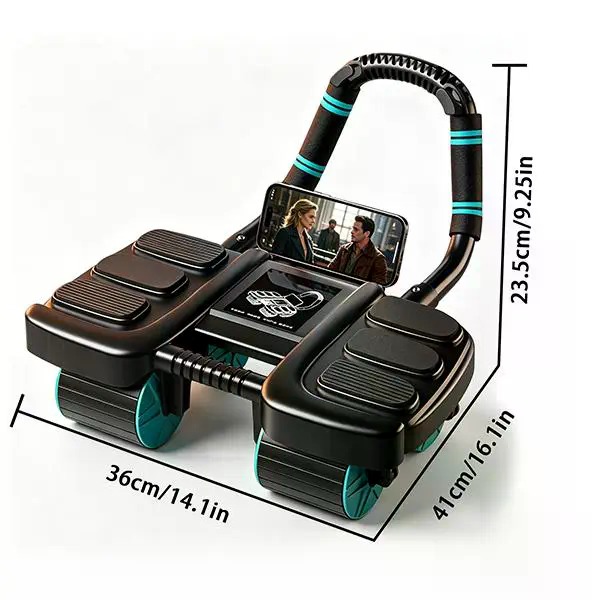 4-Wheel Recoil Ab Roller with  - đánh giá và giá Ab Roller Wheel With Elbow Support