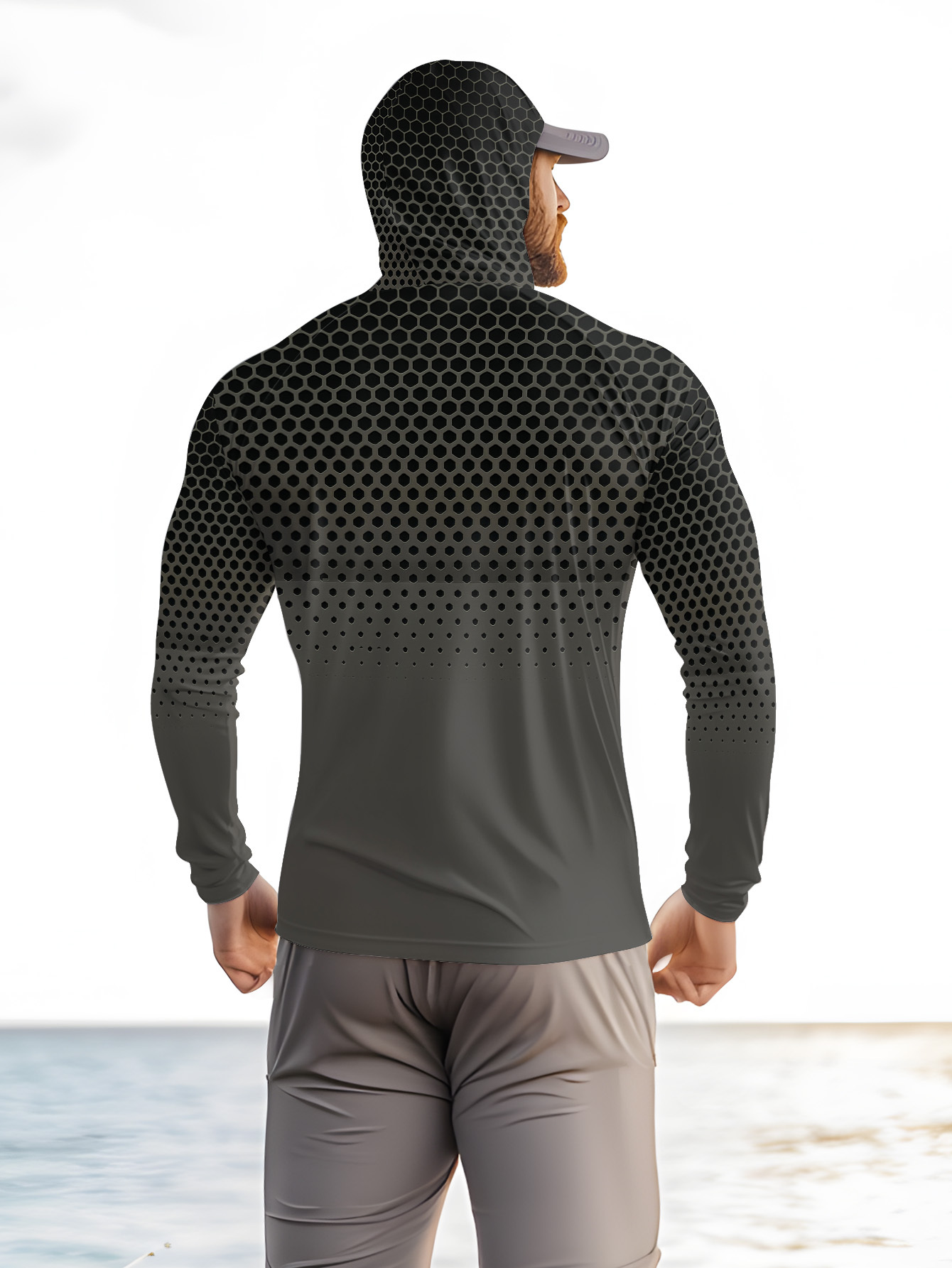Grey Gradient Honeycomb Men Fi - đánh giá và giá Fishing